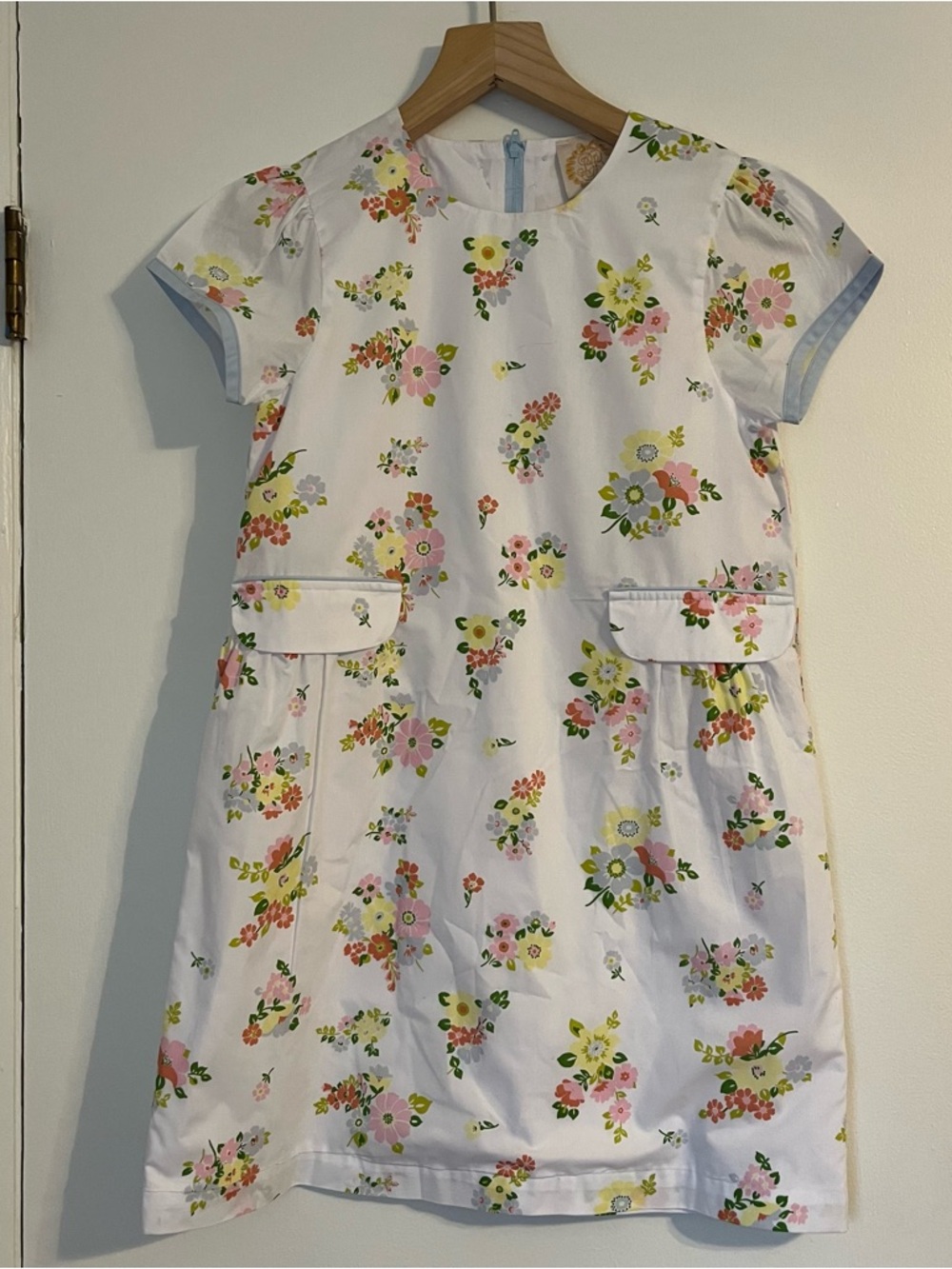 Beaufort Bonnet Company Girl's Bett's Bow Dress Biltmore Blooms Buckhead Blue 14